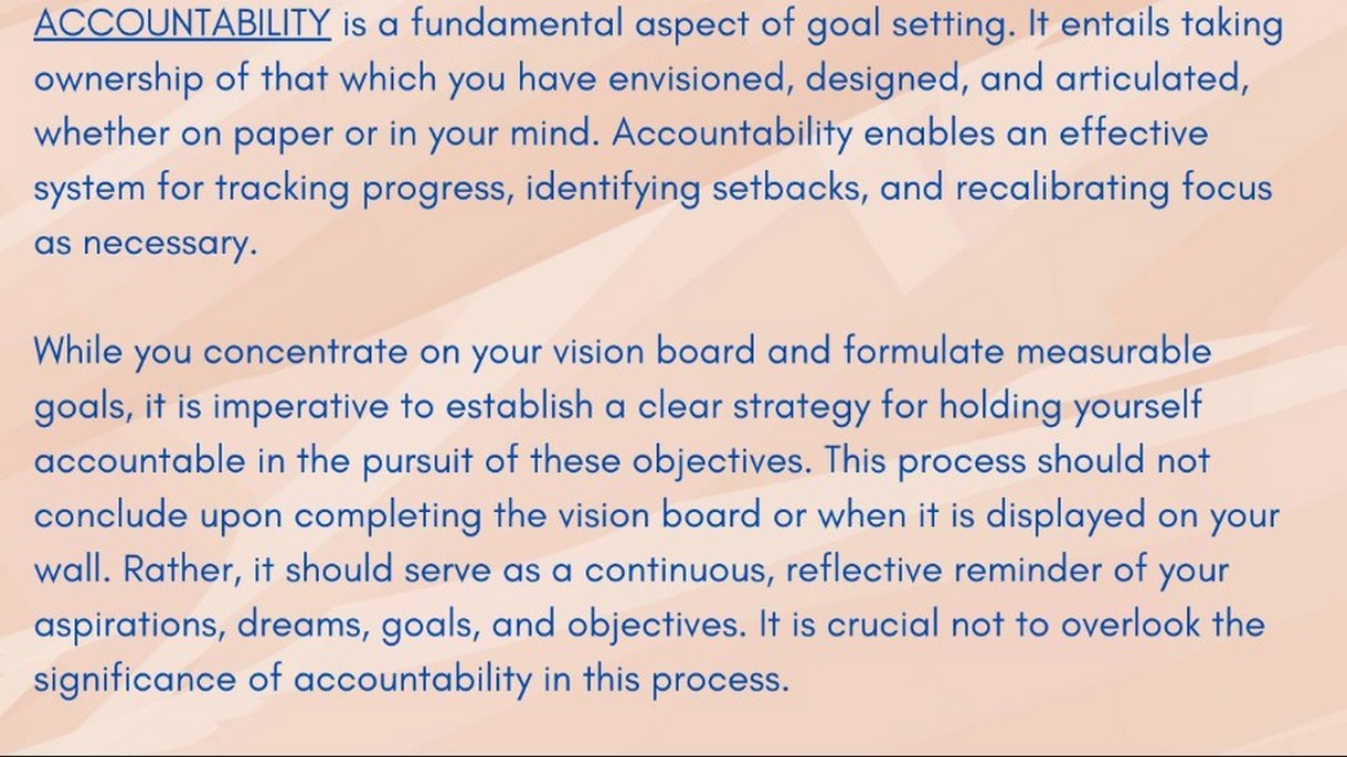 Image with text explaining accountability
